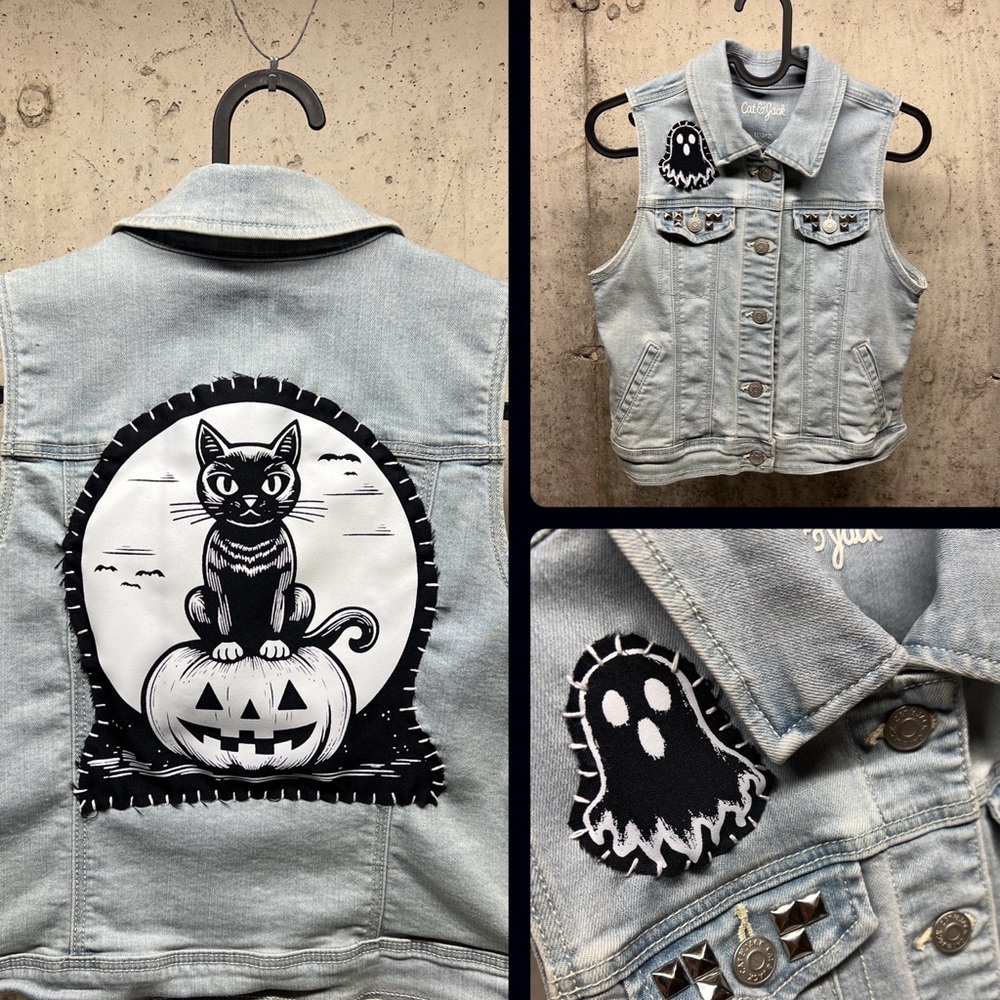 Halloween punk rock kiddie vest!